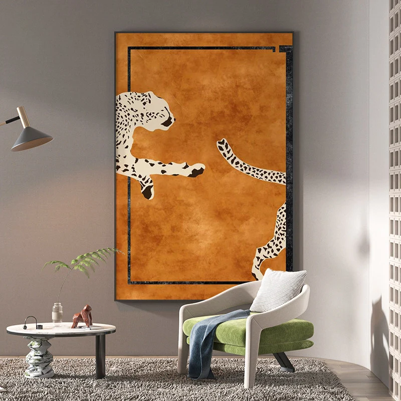 Dekorative Leopardenmuster Wandkunst