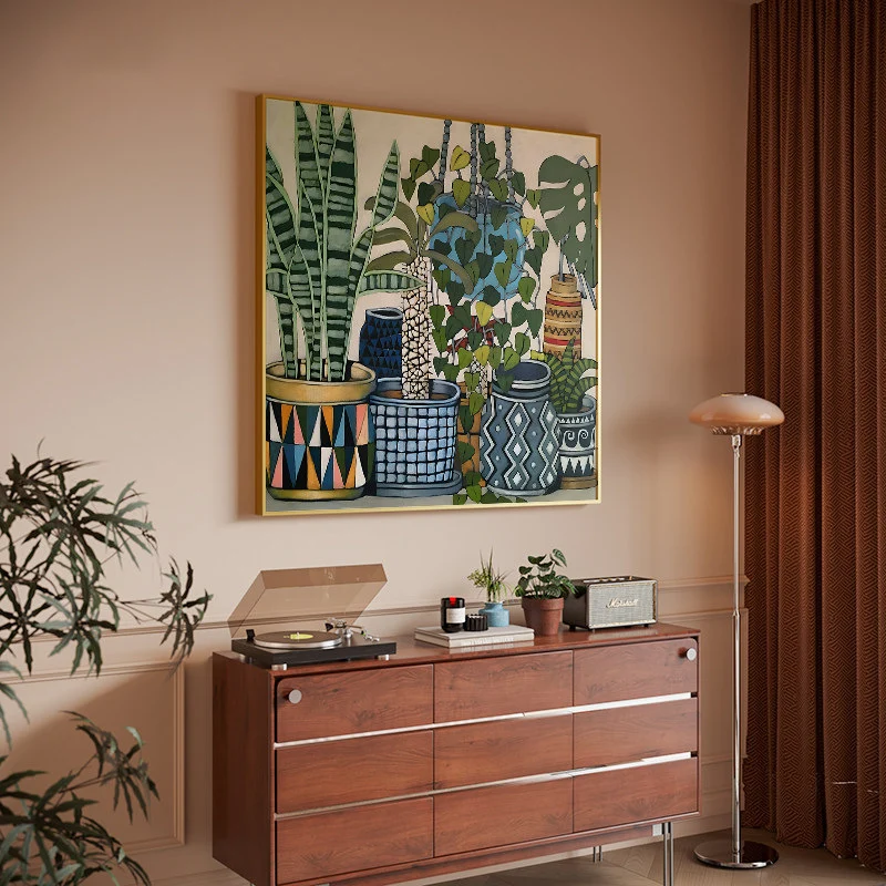Dekorative Indoor-Pflanzen Kunst Leinwanddruck