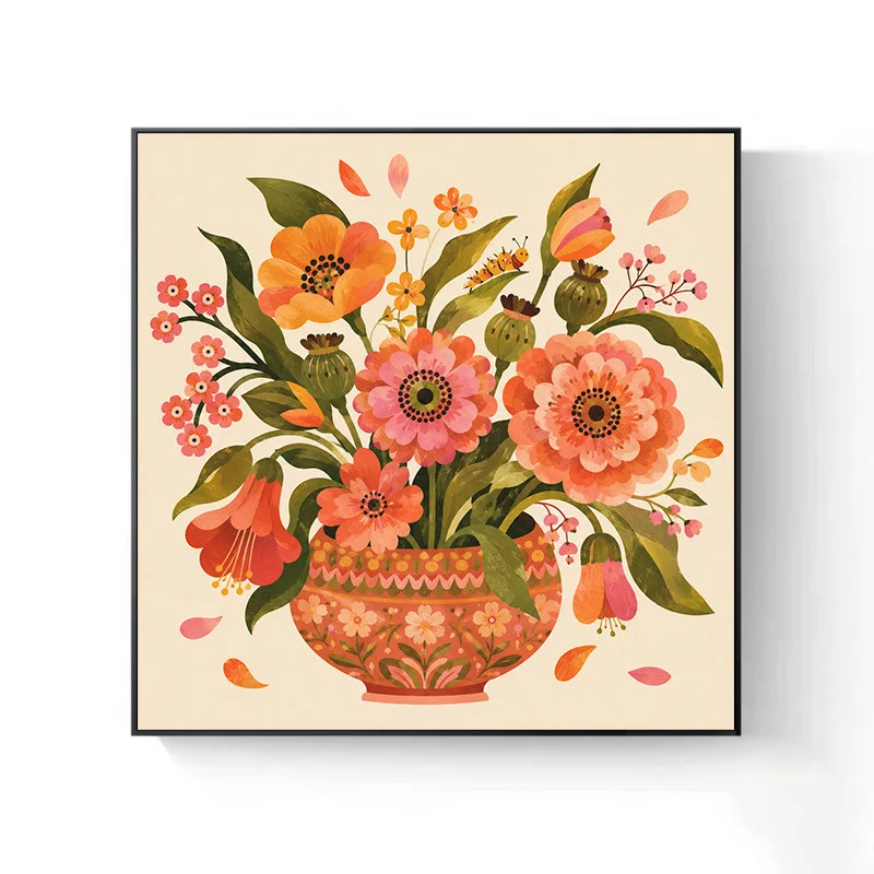 Dekorative Blumen Leinwand Kunstwerk