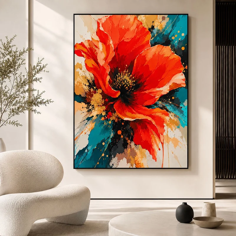 Dekorative florale Leinwandkunst