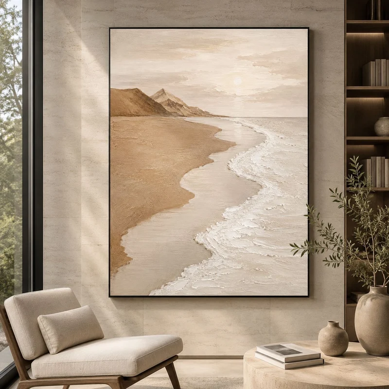 Abstraktes Küstenlandschaft Leinwand Kunstwerk