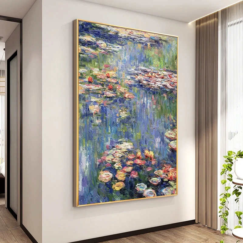 Impressionistische Seerosen Leinwandkunst