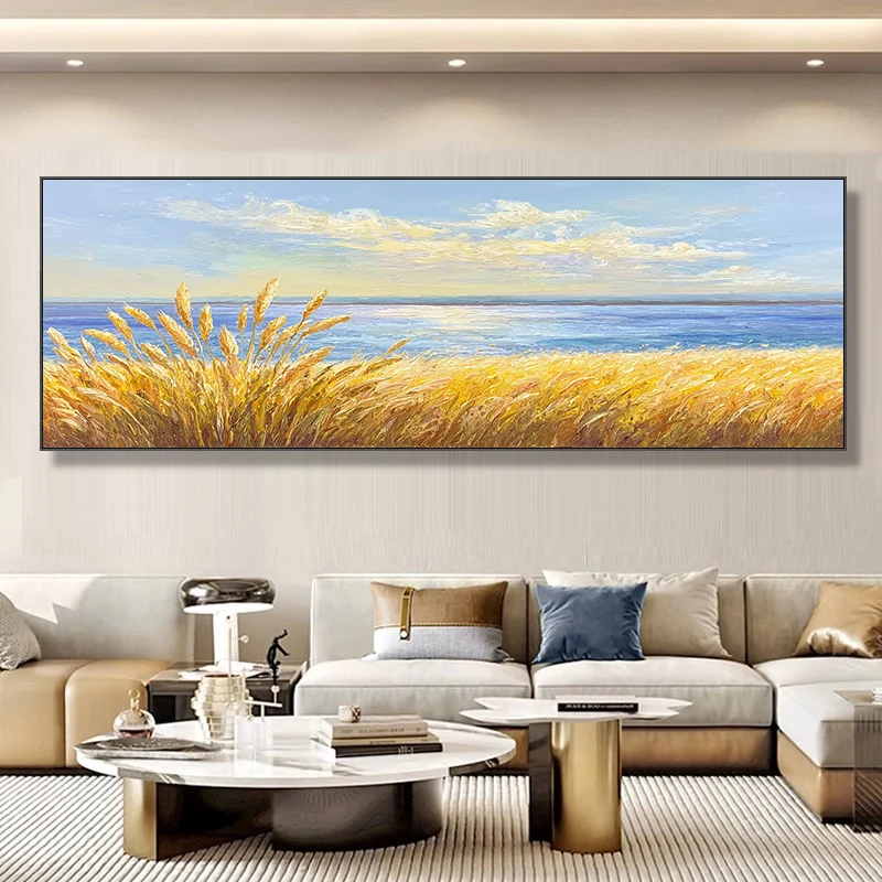Küsten Sonnenuntergang Landschaft Leinwand Kunst