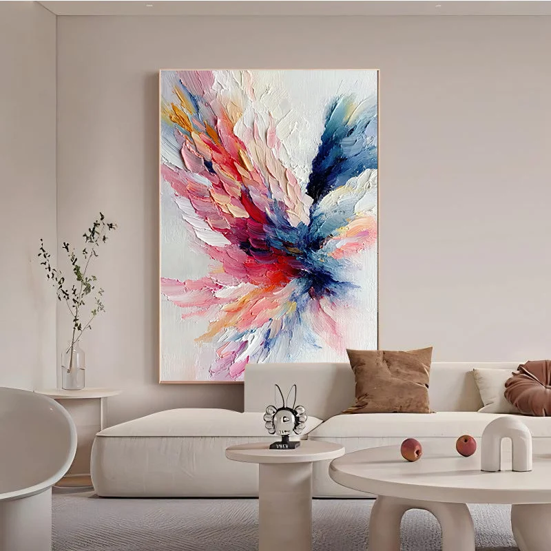 Abstrakte florale Wandkunst für moderne Innenräume