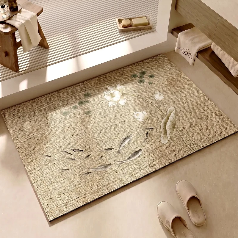 Dekorative florale Muster Badematte