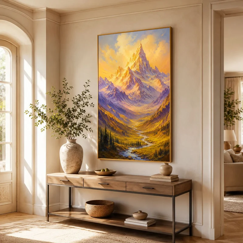 Majestätische Berglandschaft Kunstwerk für Zuhause