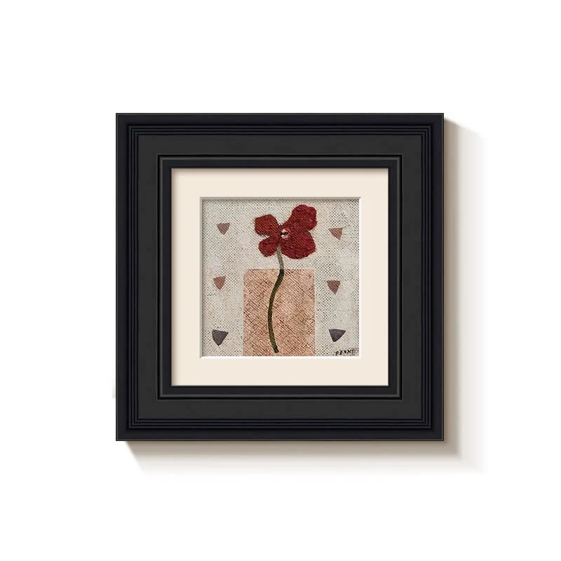 Gerahmtes florales Kunstwerk