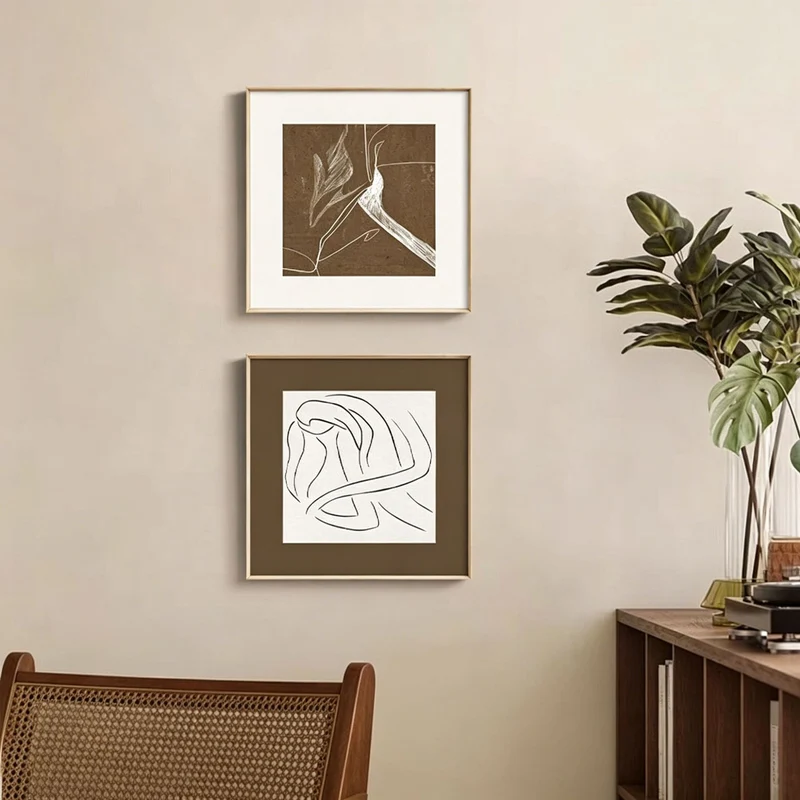 Gerahmte abstrakte Linienkunst-Leinwand