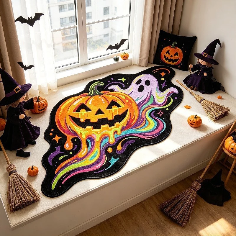Halloween-Katzen-Design-Teppich für Zuhause