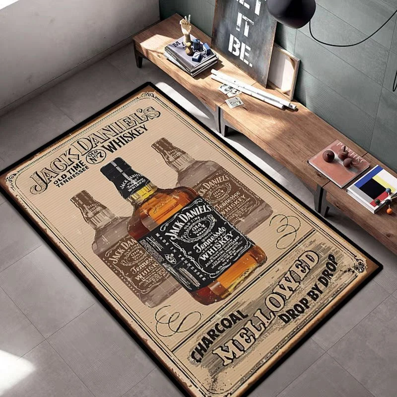 Vintage Whiskey-Themen Teppich