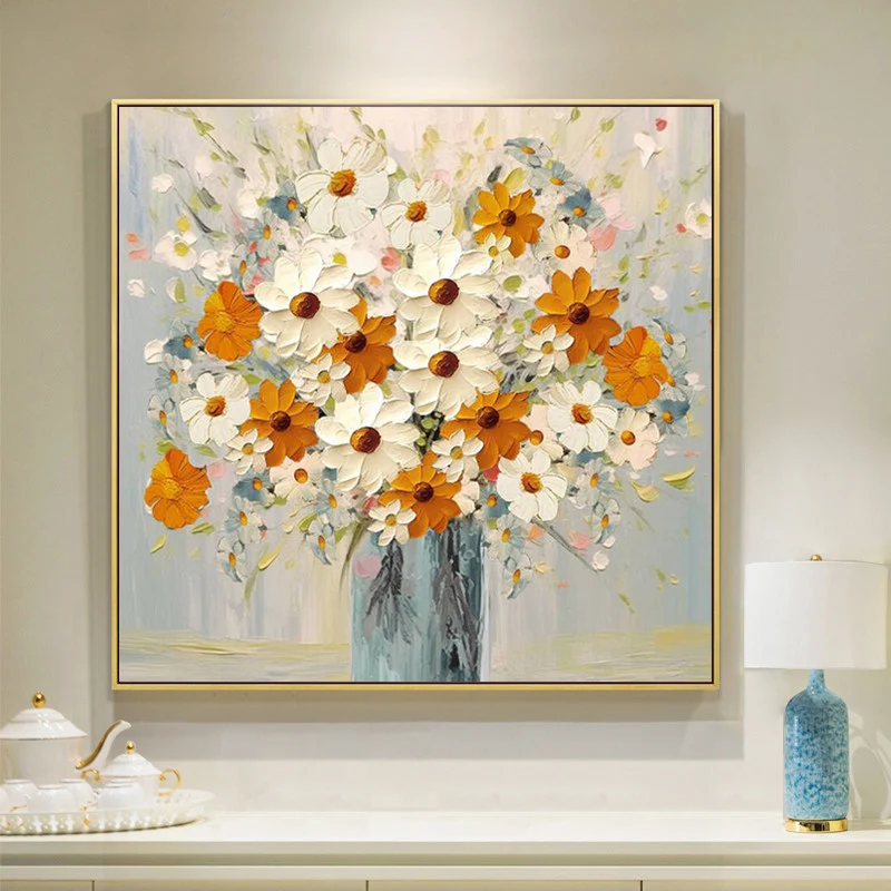 Florales Bouquet Leinwand-Kunstwerk für Innenräume
