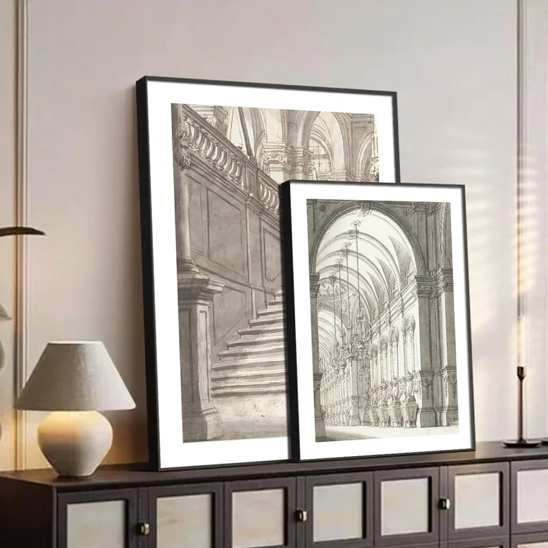 Architektonischer Kunstdruck für Wohnkultur