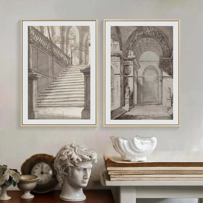 Architektonischer Kunstdruck für Wohnkultur