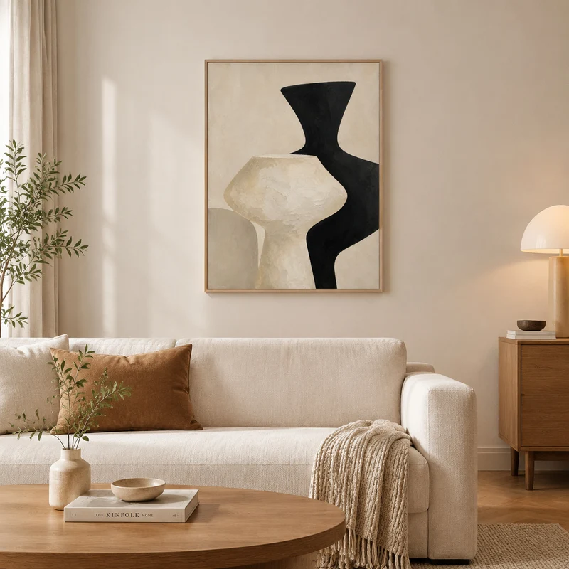 Abstrakte Wandkunst für moderne Innenräume