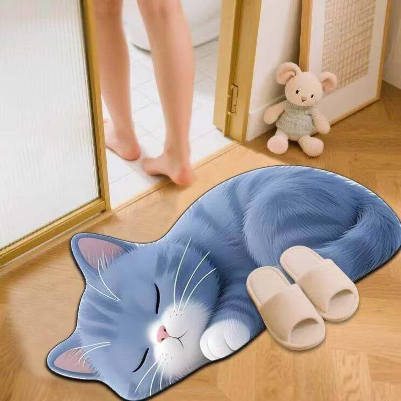 Katzenförmige Badmatte
