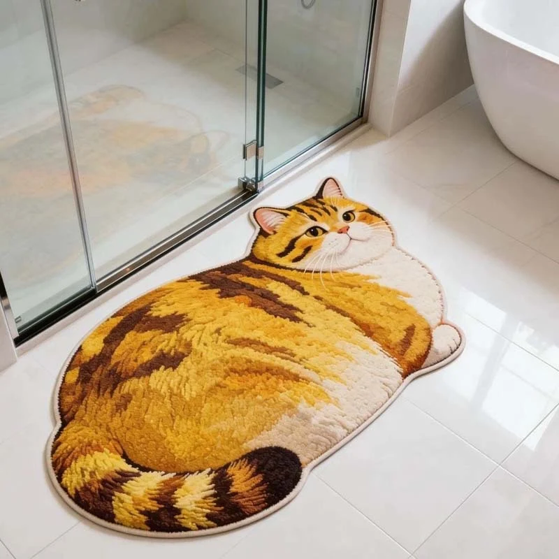 Katzenförmige Badmatte