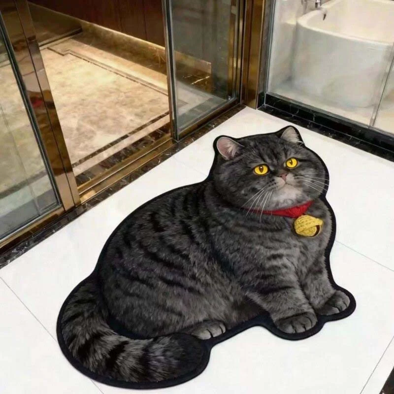 Katzenförmige Badmatte
