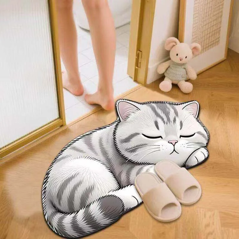 Katzenförmige Badmatte