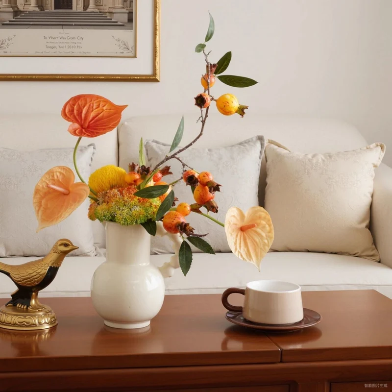 Lebensechte Blumenvasenarrangement