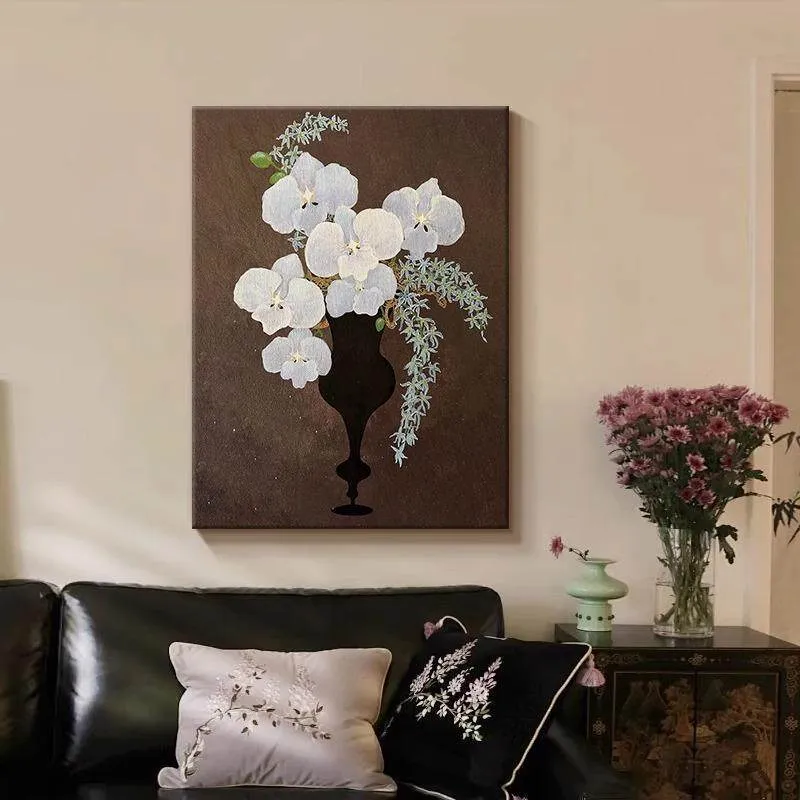 Elegante Orchideen Blumencanvas Kunstwerk