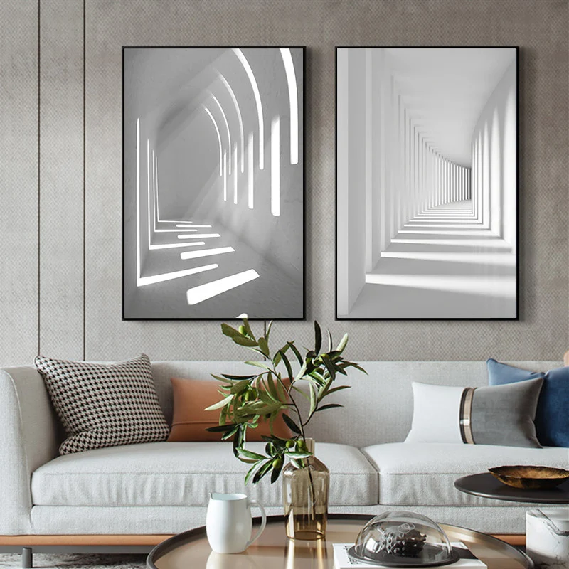 Elegante Architektonische Leinwanddruck