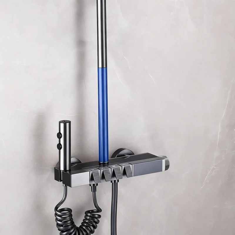 Dusch-Verlängerungsrohr aus Edelstahl, 30 cm