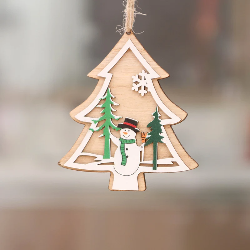 Weihnachtsschmuck aus Holz, lasergraviert