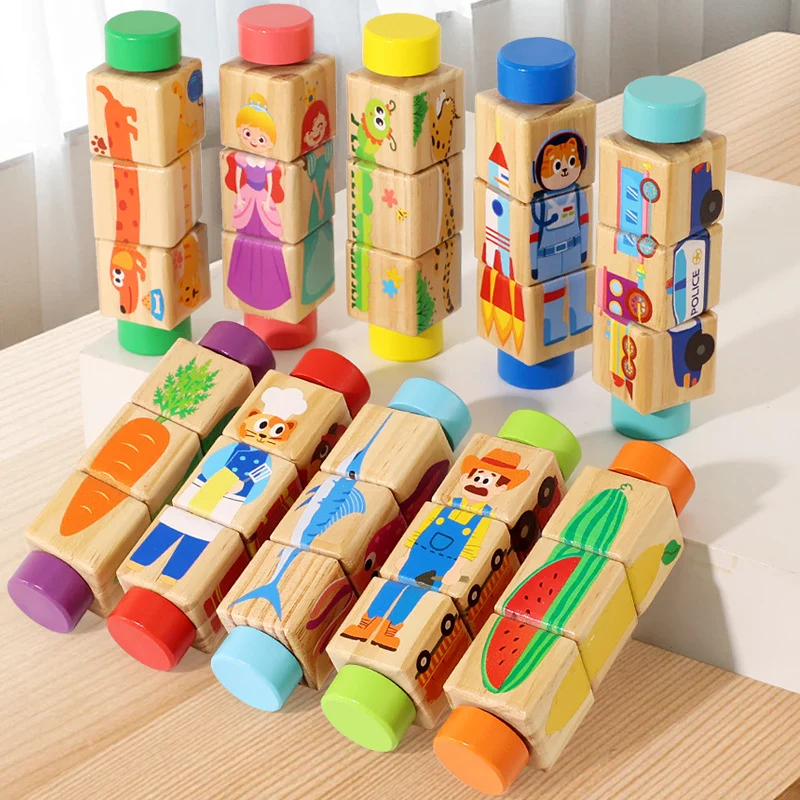 Holzpuzzle für Babys, 0–3 Jahre