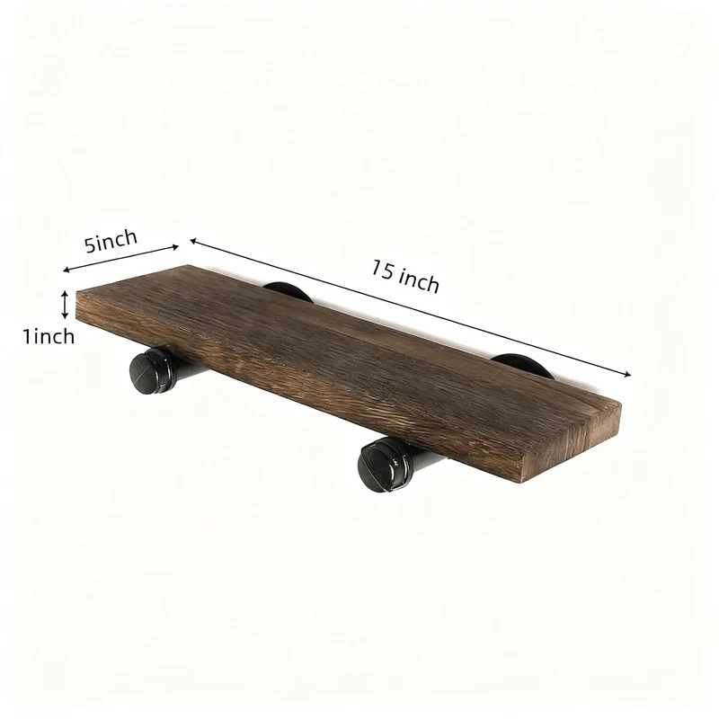 Wandregal aus Holz, schwebend