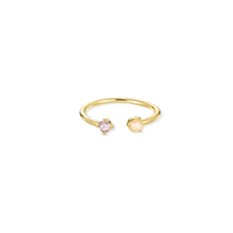 Geburtsstein-Ring, verstellbar