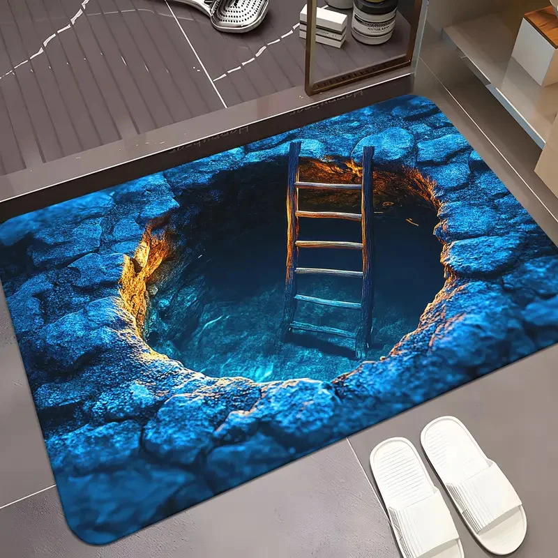 Badezimmermatte aus Kieselgur mit 3D-Muster
