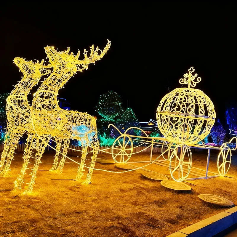 LED-Rentier-Leuchte mit Schlitten