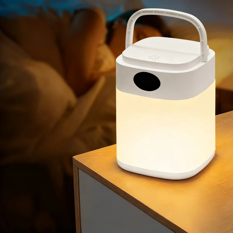 LED-Nachtlicht mit Fernbedienung und Uhr