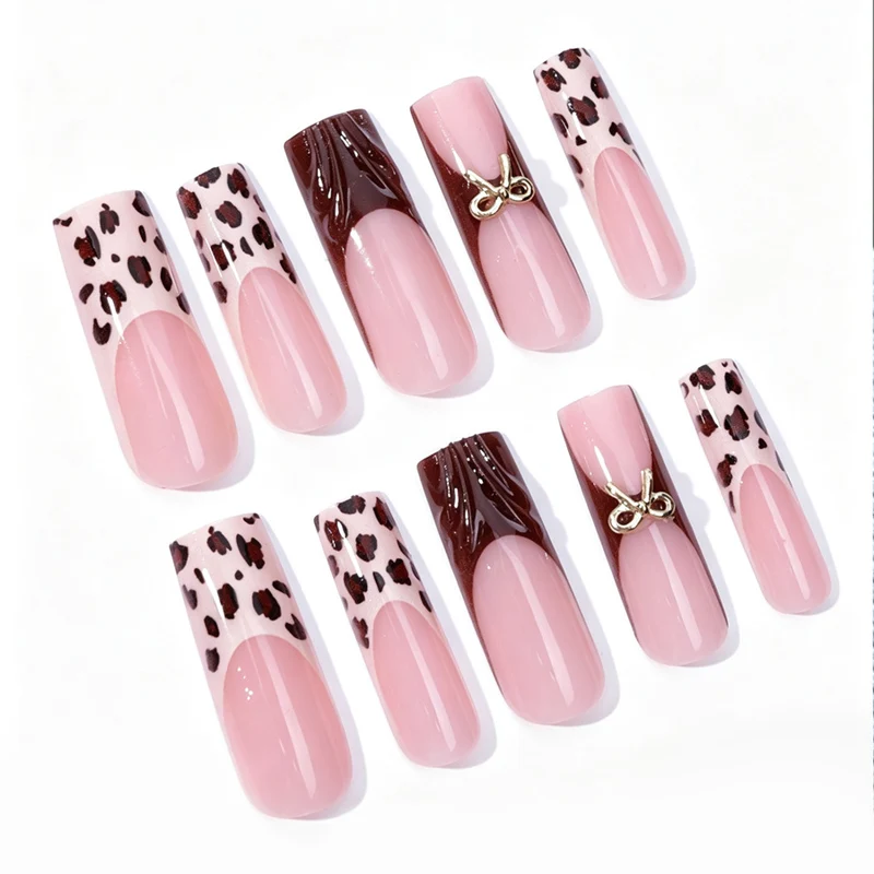 Trendige Lange Press-On-Nagelspitzen Karnz