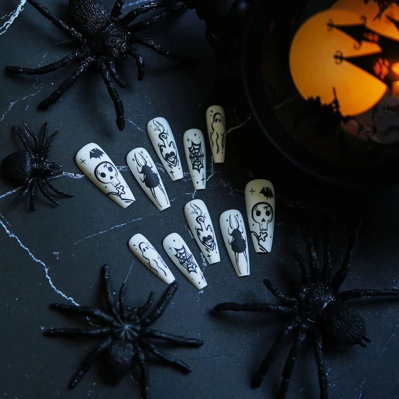 Halloween-Themen Press-On Nagelset Karnz