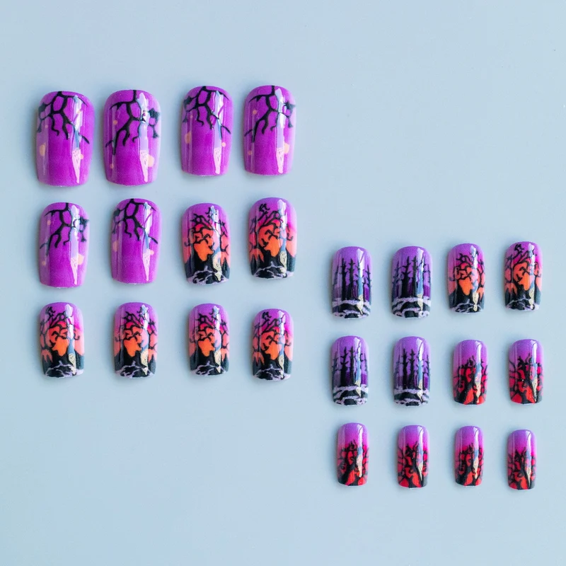 Halloween-Themen Press-On Nagelkunst Karnz