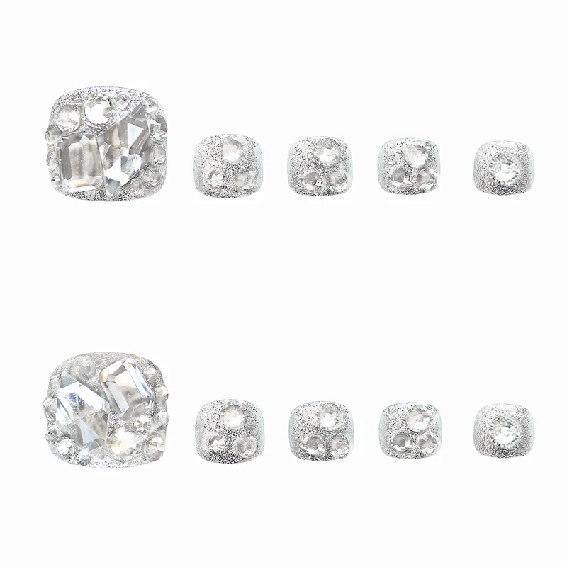 Rhinestone-beschmückte Open-Toe Slipper Karnz