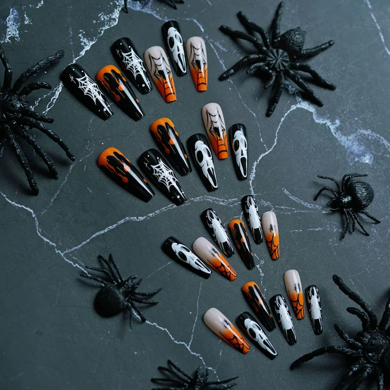Halloween-Themen Künstlerische Press-On Nägel Karnz