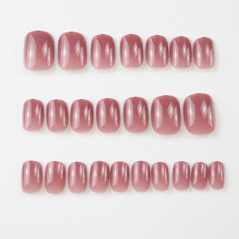 Minimalist Glänzendes Press-On Nail Set Karnz