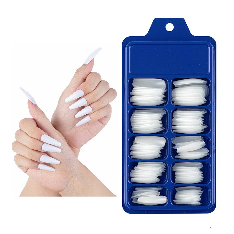Premium Lange Stiletto Press-On Nagelkit Karnz