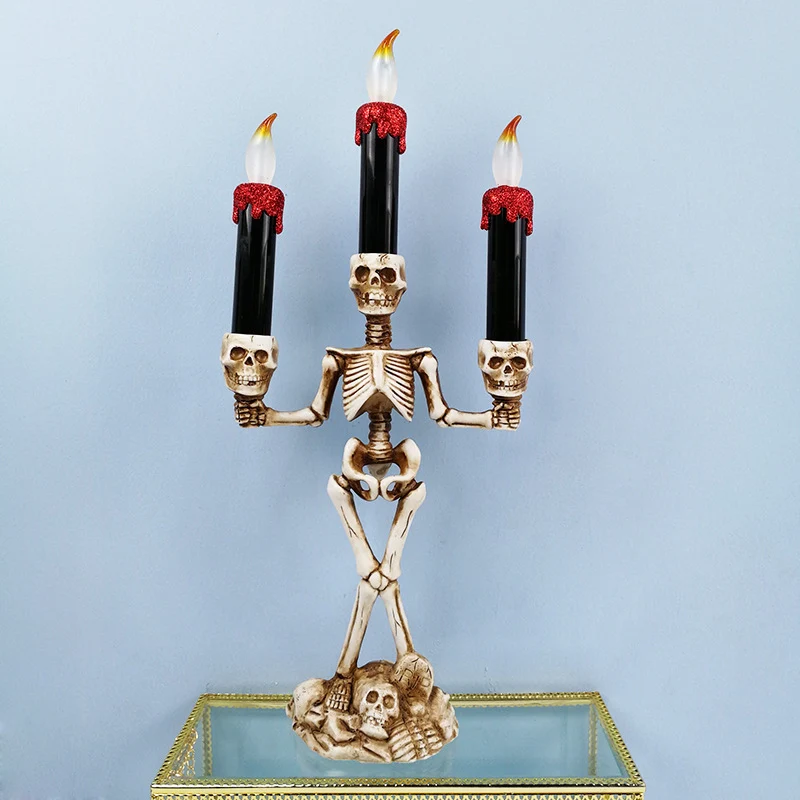 Skeleton Kerzenhalter Kandelaber Karnz