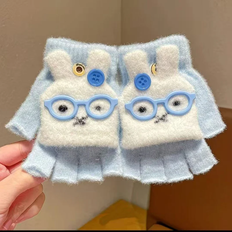 Niedliche Hasen-Themen-Fingerlose Handschuhe Karnz
