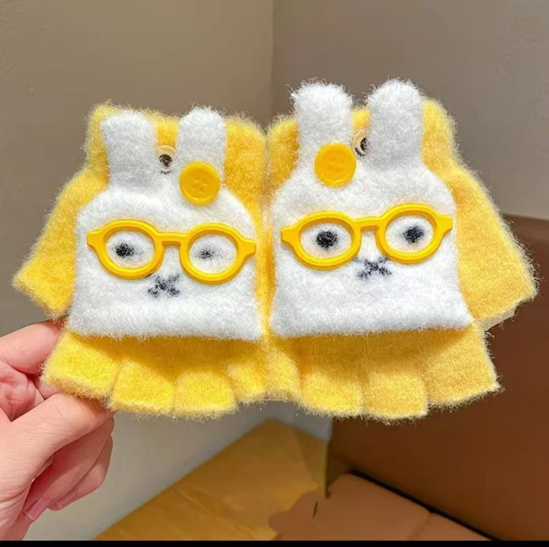 Niedliche Hasen-Themen-Fingerlose Handschuhe Karnz