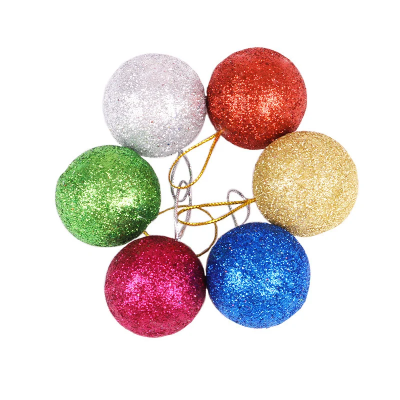 Glänzende Glitzer Weihnachtsbaumkugeln Karnz