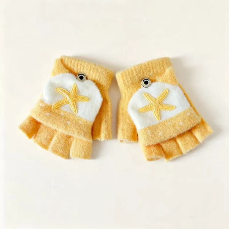 Niedliche Cartoon-Themen-Fingerlose Handschuhe Karnz