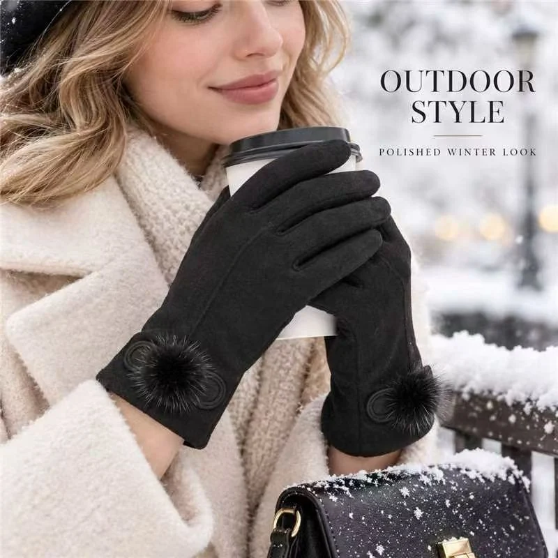 Winter Karomuster Touchscreen Handschuhe Karnz