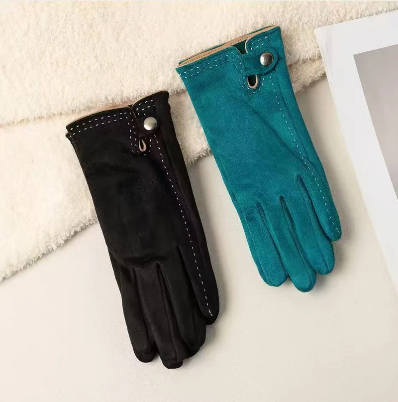 Touchscreen-kompatible weiche Lederhandschuhe Karnz
