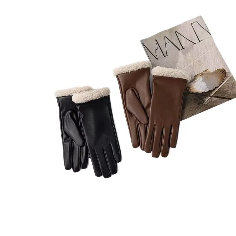 Premium isolierte Leder Touchscreen-Handschuhe Karnz
