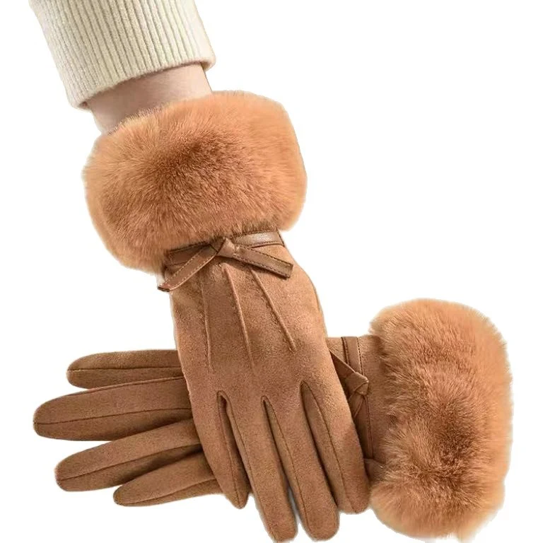 Plüschfell Bündchenhandschuhe Karnz