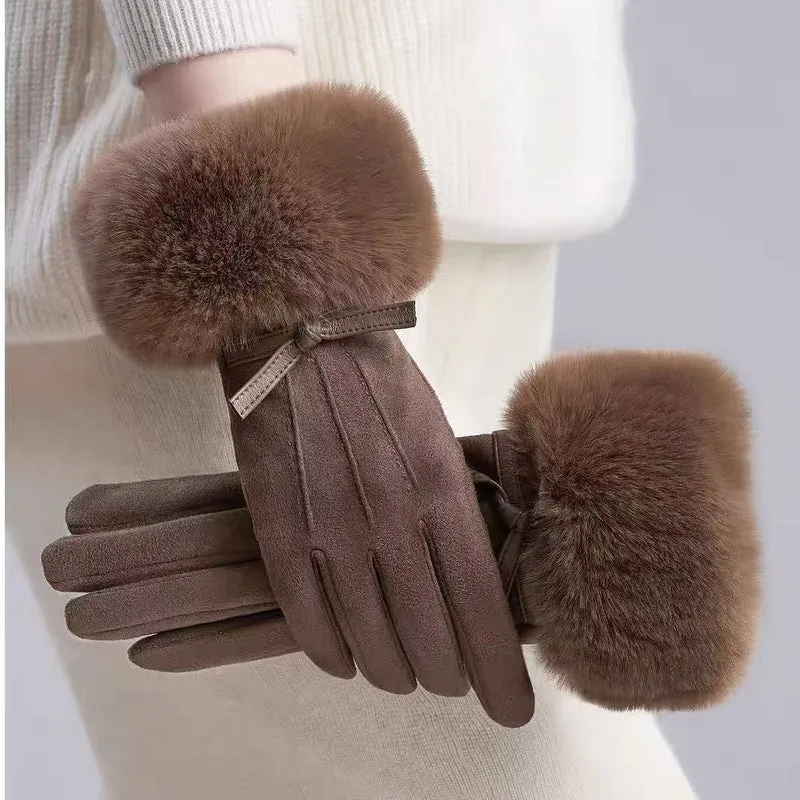 Plüschfell Bündchenhandschuhe Karnz